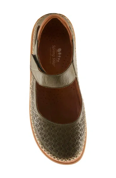 Spring Step Janah Mary Jane Sneaker In Green