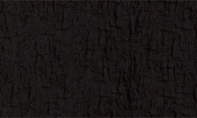 Eileen Fisher Slim Organic Cotton Blend Knit Button-up Shirt In Black