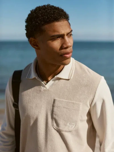 Sergio Tacchini Alvar Long Sleeve Polo In Gray