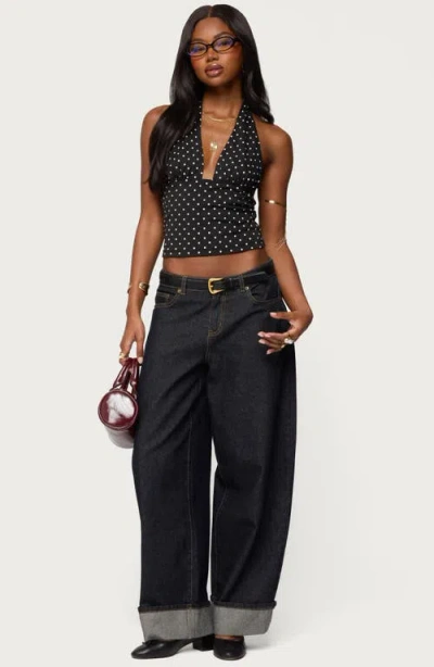 Edikted Blaire Polka Dot Halter Top In Multi