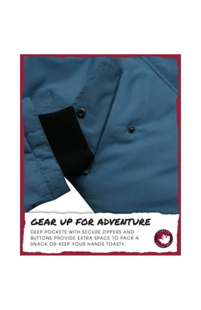 Canada Weather Gear Girls' Winter Faux Fur Lining Ski Jacket In Blue