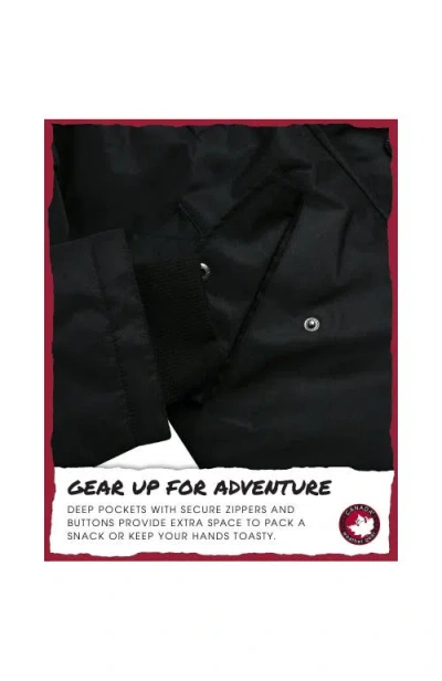 Canada Weather Gear Girls' Winter Faux Fur Lining Ski Jacket In Black