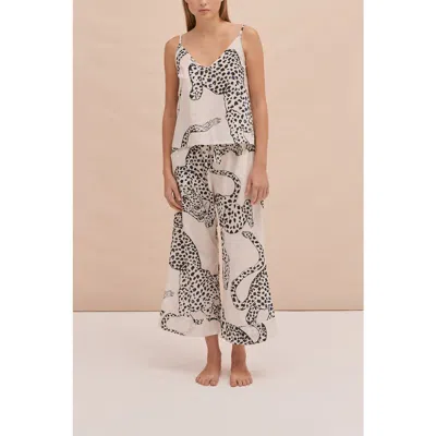 Desmond & Dempsey Cami & Wide Leg Set In White