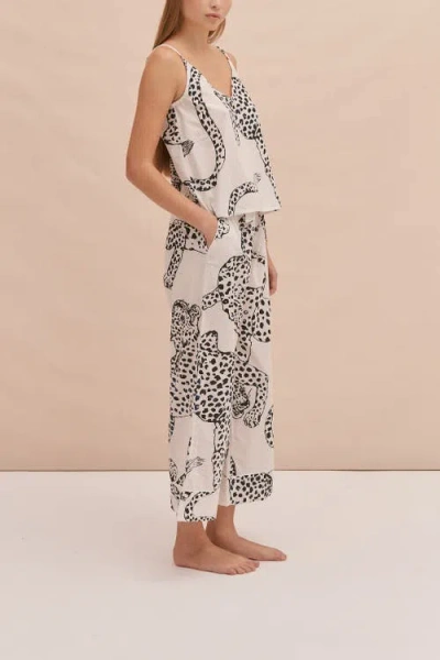 Desmond & Dempsey Cami & Wide Leg Set In White