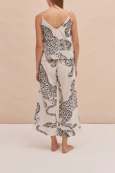 Desmond & Dempsey Cami & Wide Leg Set In White