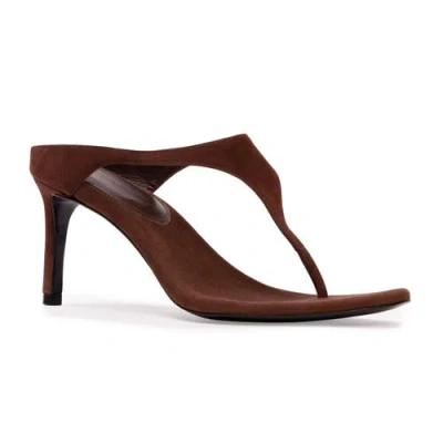 Black Suede Studio Laurel 65 Suede Mule In Brown