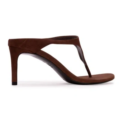 Black Suede Studio Laurel 65 Suede Mule In Brown