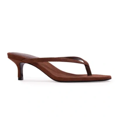 Black Suede Studio Tash 50 Suede Mule In Brown