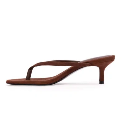 Black Suede Studio Tash 50 Suede Mule In Brown