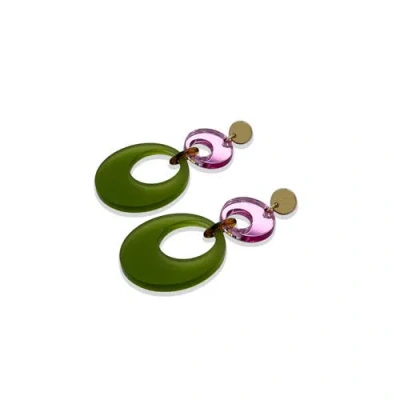 Toolally Swinging Circle Drop Earrings In Multi