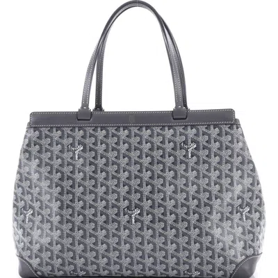 Pre-owned Goyard  Goyard Bellechasse Bag Coated Canvas Pm In Gray