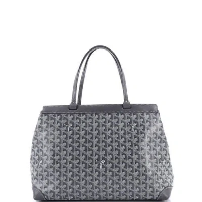 Pre-owned Goyard  Goyard Bellechasse Bag Coated Canvas Pm In Gray