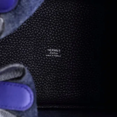 Pre-owned Hermes  Hermes Eclat Picotin Lock Bag Clemence With Swift Pm In Blue