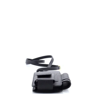 Pre-owned Hermes  Hermes Hermesway Phone Case Crossbody Bag Epsom In Black