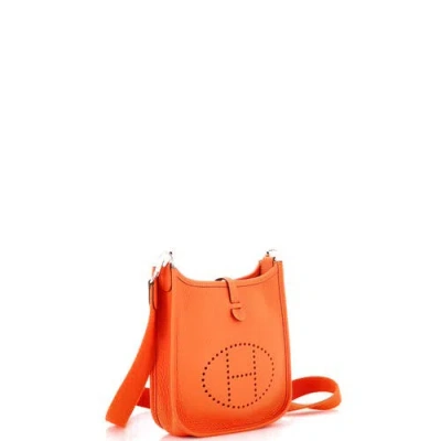 Pre-owned Hermes  Hermes Evelyne Bag Gen Iii Clemence Tpm In Neutral