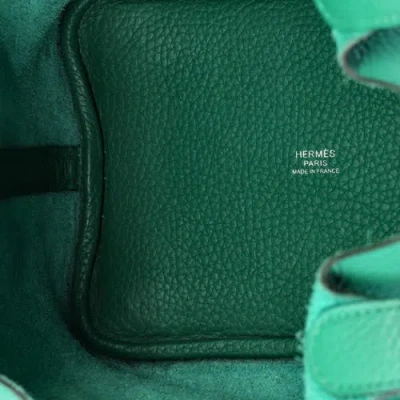 Pre-owned Hermes  Hermes Picotin Lock Bag Clemence Pm In Green