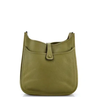 Pre-owned Hermes  Hermes Evelyne Bag Gen Ii Clemence Gm In Green