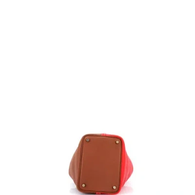 Pre-owned Hermes  Hermes Picotin Lock Bag Bicolor Clemence Pm In Brown