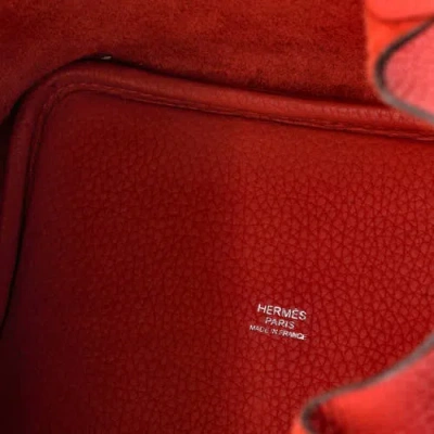 Pre-owned Hermes  Hermes Picotin Lock Bag Clemence Pm In Red