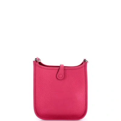 Pre-owned Hermes  Hermes Evelyne Bag Gen Iii Clemence Tpm In White