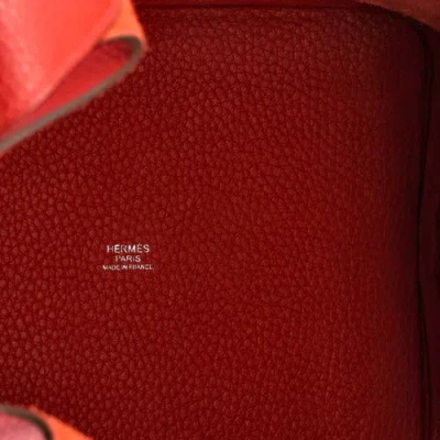 Pre-owned Hermes  Hermes Picotin Lock Bag Clemence Mm In Red
