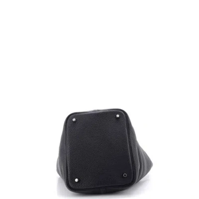 Pre-owned Hermes  Hermes Picotin Lock Bag Clemence Mm In Black