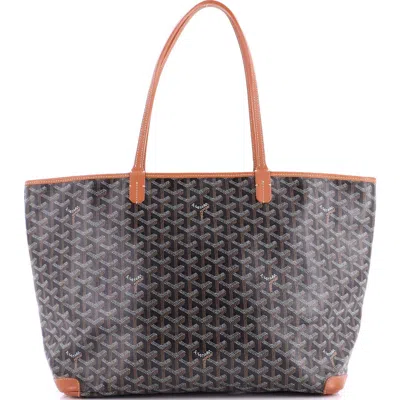 Pre-owned Goyard  Goyard Artois Tote Coated Canvas Mm In Brown