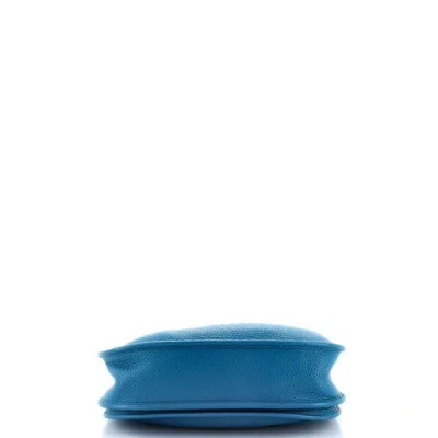 Pre-owned Hermes  Hermes Evelyne Bag Gen Iii Clemence Pm In Blue