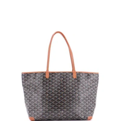 Pre-owned Goyard  Goyard Artois Tote Coated Canvas Mm In Brown