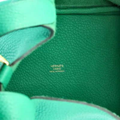Pre-owned Hermes  Hermes Picotin Lock Bag Clemence Pm In Green