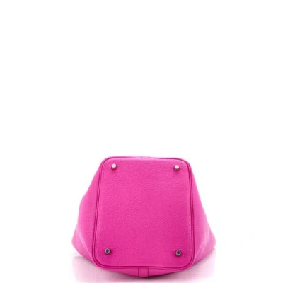 Pre-owned Hermes  Hermes Picotin Lock Bag Clemence Mm In Pink