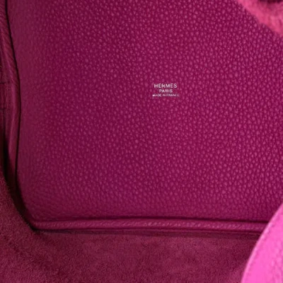 Pre-owned Hermes  Hermes Picotin Lock Bag Clemence Mm In Pink