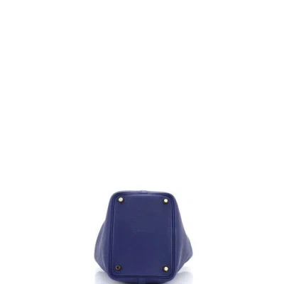 Pre-owned Hermes  Hermes Picotin Lock Bag Maurice Pm In Blue