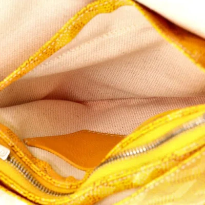 Pre-owned Goyard  Goyard Plumet Clutch Wallet Coated Canvas In Yellow