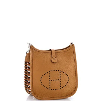 Pre-owned Hermes  Hermes Evelyne Bag Gen Iii Clemence Tpm In Brown