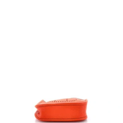 Pre-owned Hermes  Hermes Evelyne Bag Gen Iii Clemence Tpm In Orange