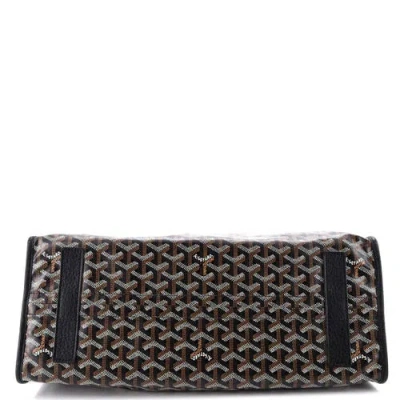 Pre-owned Goyard  Goyard Hardy Pet Carrier Coated Canvas Pm In Black