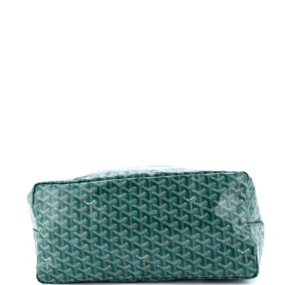 Pre-owned Goyard  Goyard Anjou Reversible Tote Coated Canvas Gm In Green