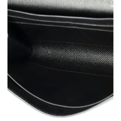 Pre-owned Hermes  Hermes Clic Wallet On Strap Epsom 16 In Black