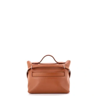 Pre-owned Hermes  Hermes 24/24 Bag Evercolor With Swift 21 In Burgundy