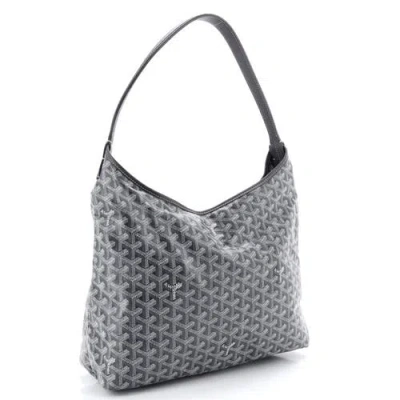 Pre-owned Goyard  Goyard Boheme Hobo Coated Canvas In Gray