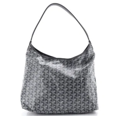 Pre-owned Goyard  Goyard Boheme Hobo Coated Canvas In Gray