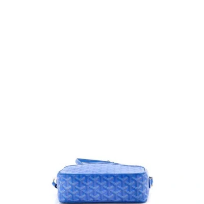 Pre-owned Goyard  Goyard Cap Vert Bag Coated Canvas In Blue