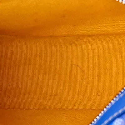 Pre-owned Goyard  Goyard Cap Vert Bag Coated Canvas In Blue