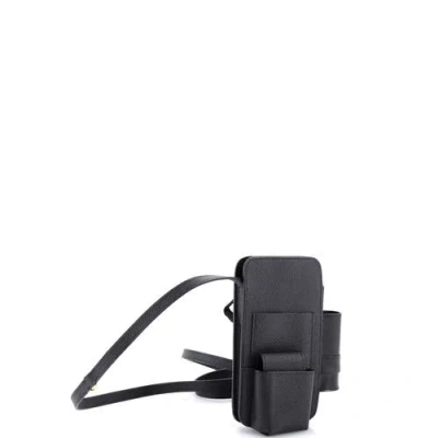 Pre-owned Hermes  Hermes Hermesway Phone Case Crossbody Bag Epsom In Black