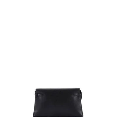 Pre-owned Hermes  Hermes Kelly Elan Shoulder Bag Chevre Chamkila In Black