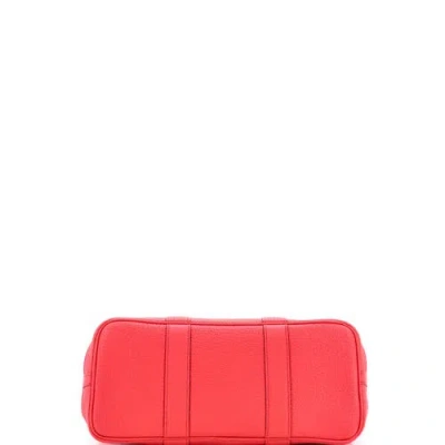 Pre-owned Hermes  Hermes Garden Party Tote Leather 30 In Red