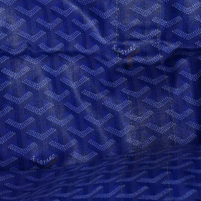 Pre-owned Goyard  Goyard Mediterranee Saint-tropez Reversible Tote Coated Canvas In Blue