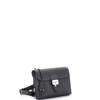 Pre-owned Hermes  Hermes Sac A Depeches Messenger Bag Togo 21 In Black