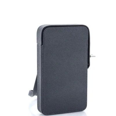 Pre-owned Hermes  Hermes Hac A Box Phone Case Epsom In Black